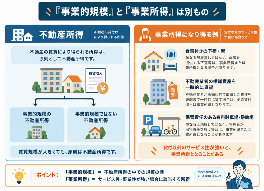 不動産所得と事業所得の違い