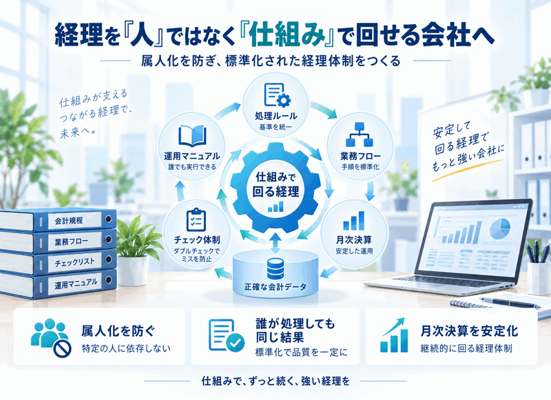 仕組みで回る経理体制-infographic