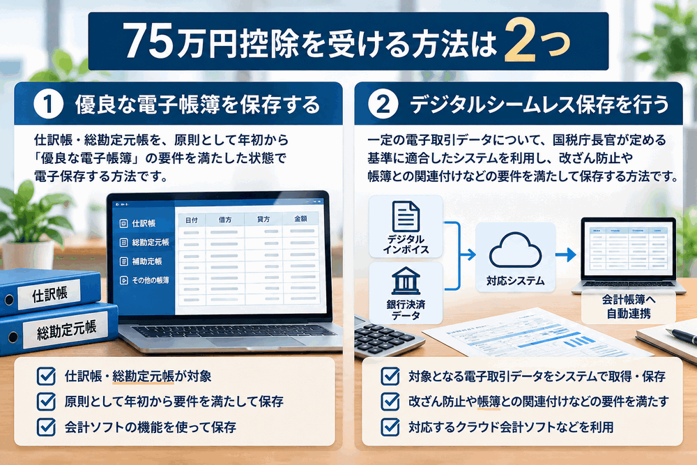 75万円控除を受ける2つの方法
