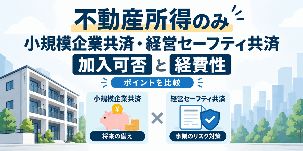 不動産所得のみの共済比較ガイドアイキャッチ画像